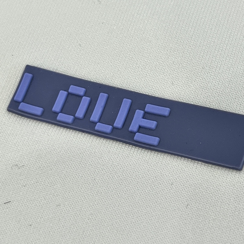 3D Multi-colour Letters Rubber Silicone Iron on Patches Sports Logo for Sportswear Teamwear Uniform Caps Bags