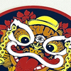 3D Lion Dance Silicone Heat Transfer Patches Logo Iron-on Patches for Sportswear Teamwear Uniform Caps Bags