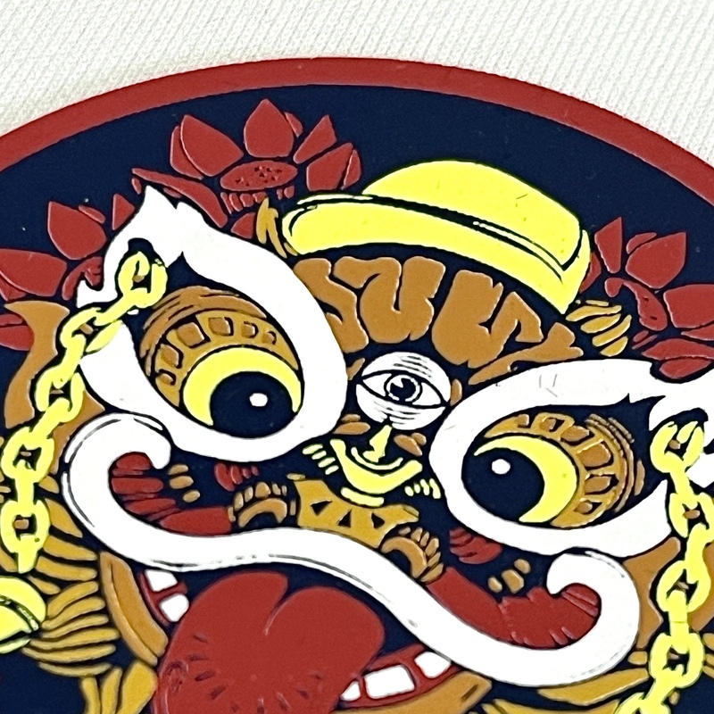3D Lion Dance Silicone Heat Transfer Patches Logo Iron-on Patches for Sportswear Teamwear Uniform Caps Bags
