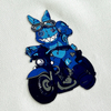 Blue Animal Rubber Silicone Iron-on Patches Club Badges for Children's Teamwear Uniform Caps