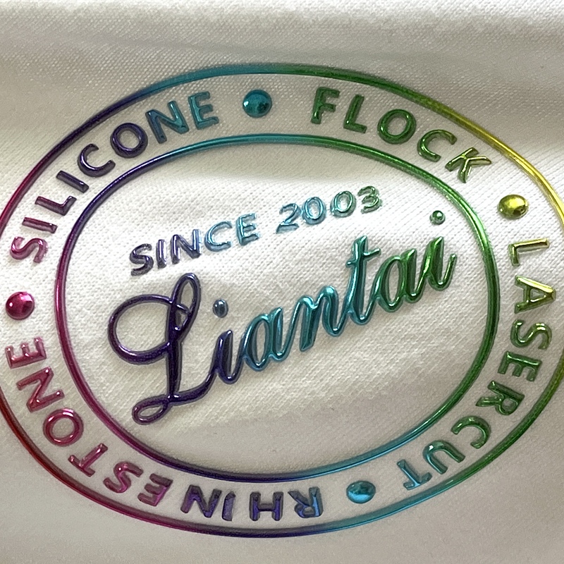 3D Iridescent TPU Patches Logo Badges Metallic High Frequency Patches for Sportswear Garments Uniforms