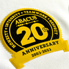 Anniversary Silicone And Fabric Badges Sew On Iron Patches for Corporate Wear
