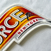 3D Red And Orange Gradient Flock And Tatami Fabric Sports Badges Iron On Sew On Club Patches for Garments Sportswear Teamwear
