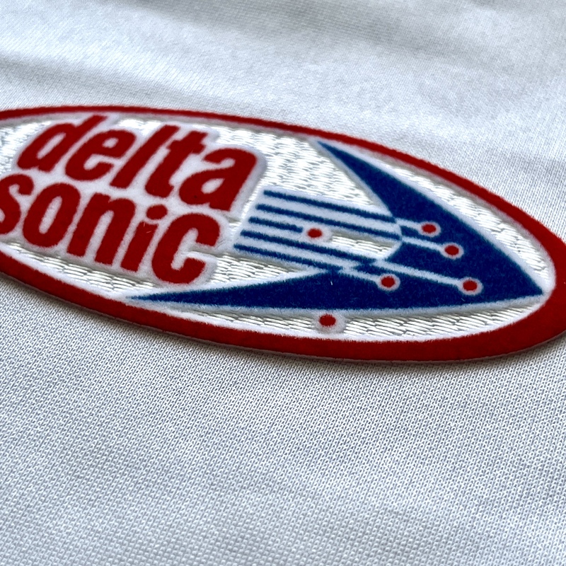 Oval Team Logo Flock And Tatami Patches for Custom Sneakers
