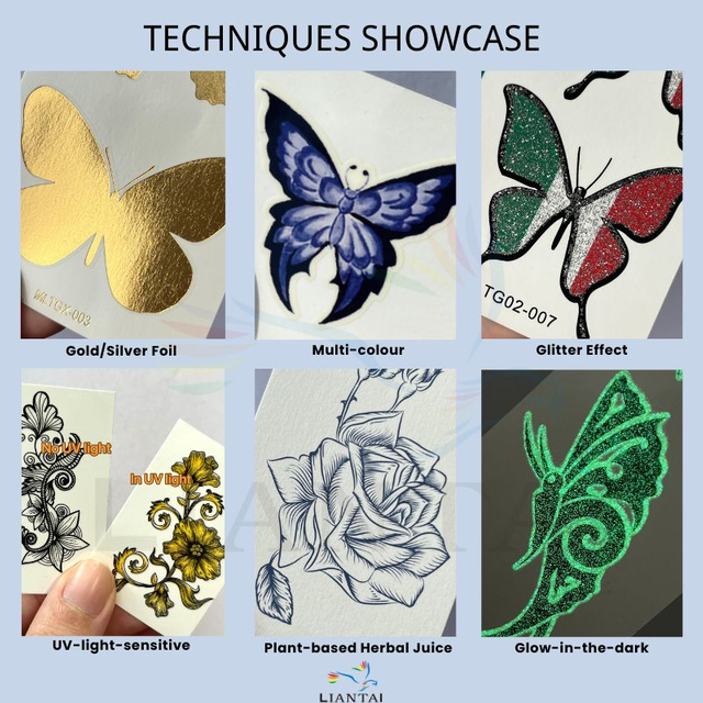 Custom High-quality Multicolor Water Transfer Temporary Tattoos Sticker 