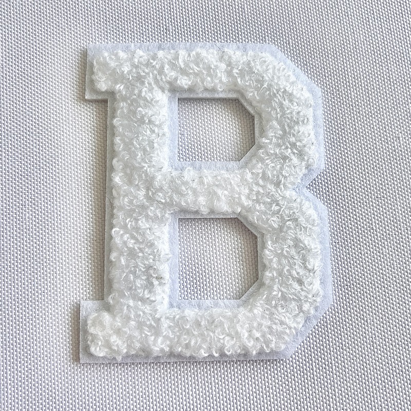 White Letter Design Embroidery Patch for Hat Logo
