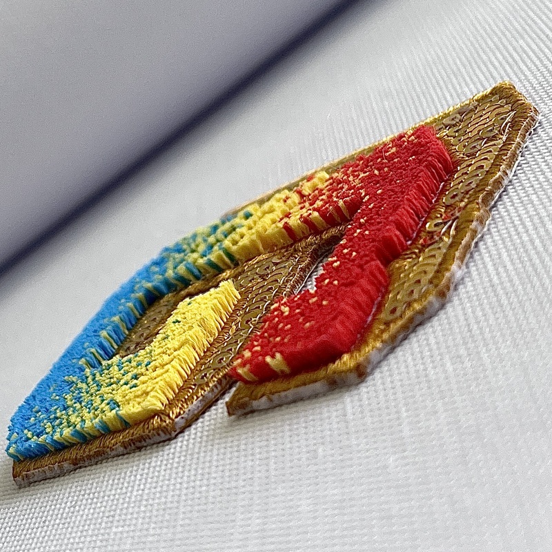 Rainbow Gradient Letters Embroidery Patch for Trendy Clothing