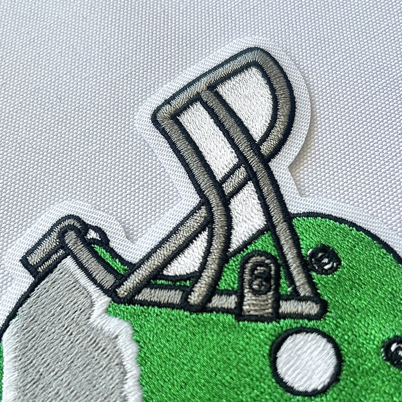 Green Pattern Design Embroidery Patch for Baseball Cap Logo
