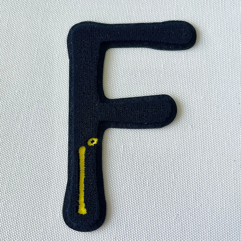 Letter Design Embroidery Patch for T-shirt Combination