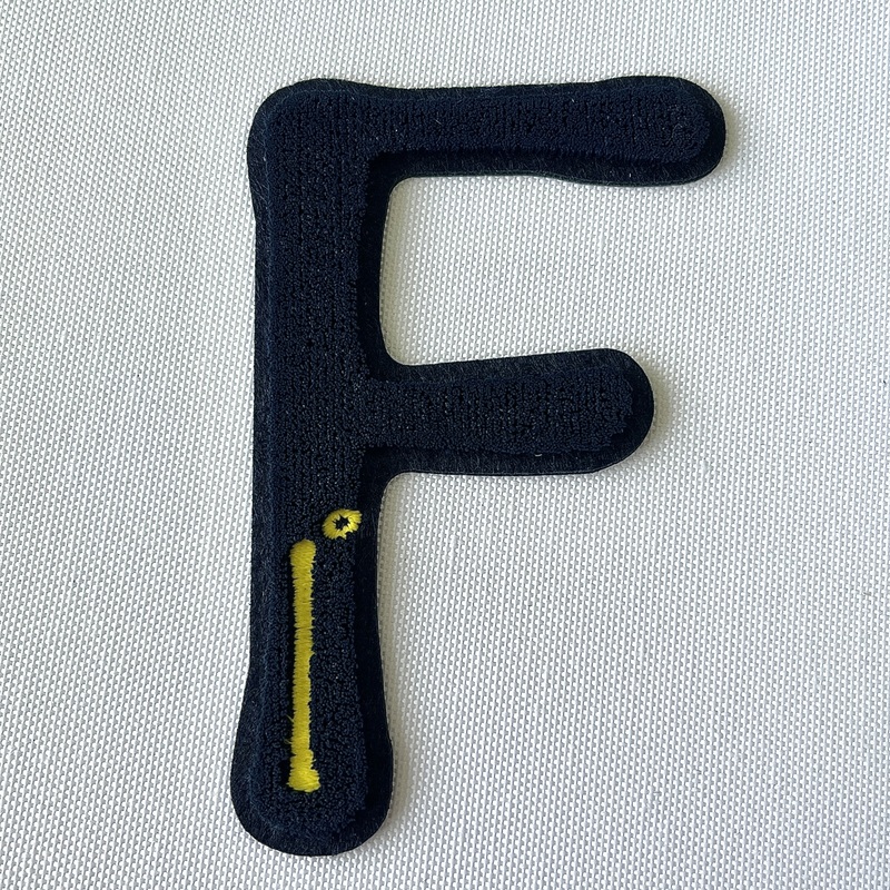 Letter Design Embroidery Patch for T-shirt Combination