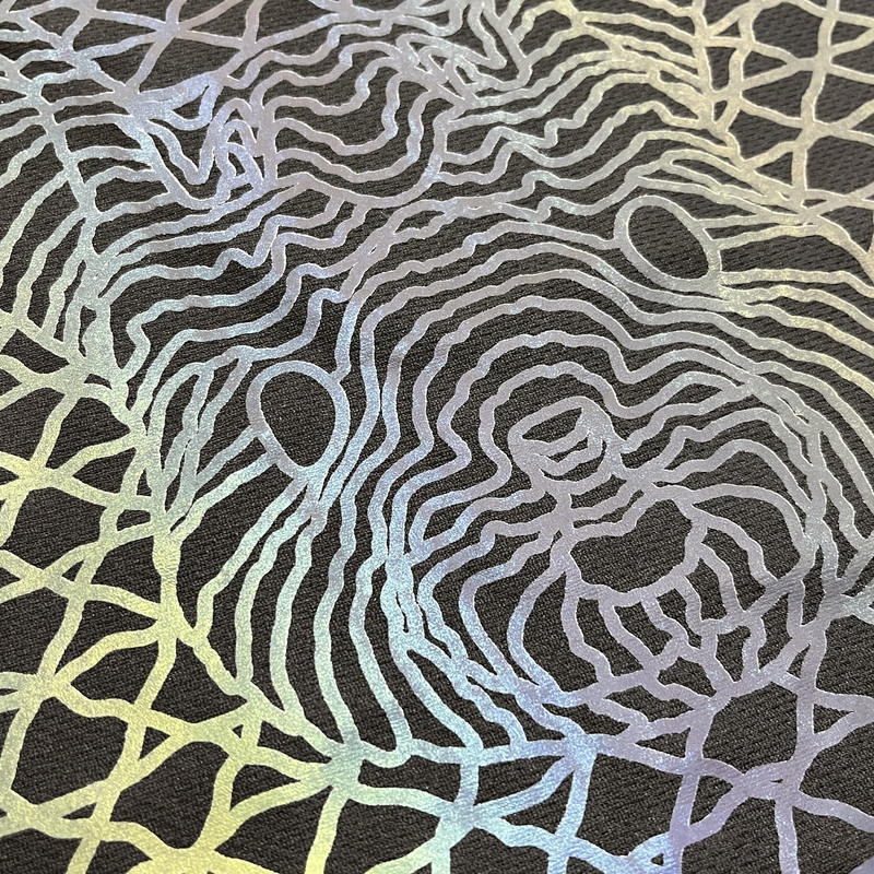 Circular Animal Pattern Rainbow Reflective Heat Transfers for Trendy Clothing