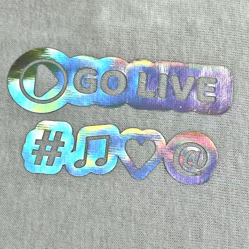 Holographic Finish Logo Laser Heat Transfer For Home Textiles
