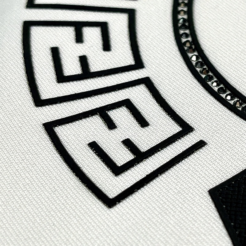 3D Custom High-density Rhinestone Glitter Tiger Heat Transfer for Fashionwear Garment