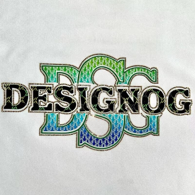 3D Custom Grandient Multi-layers Flock and Rhinestones Embossed Heat Transfer 
