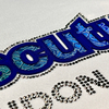 3D Fancy Rainbow Embroidery Letters Heat Transfer Labels with Rhinestones for Fashion Brands