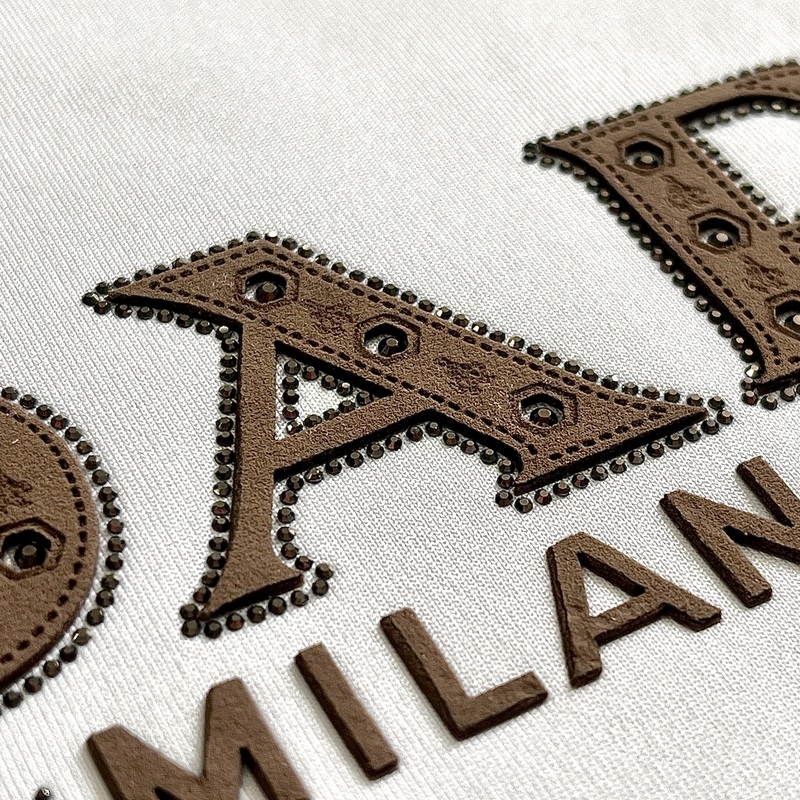 3D Alphabet Heat Transfer Labels with Fabric Embossed Letters for Fashion Brands