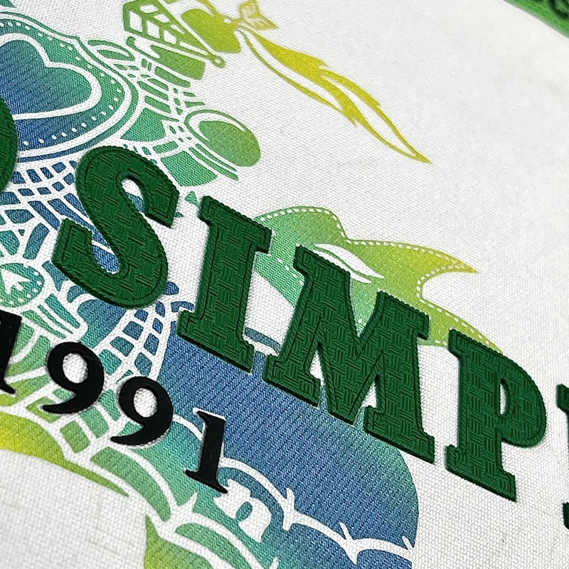 3D High Density Textured Letters with Gradient Golf Logo for Sportswear