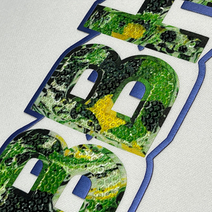 Multi-colour Gradient Sequin Heat Transfer for Fashion Brands