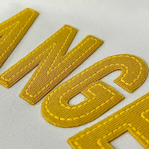 Yellow Fabric Patch Embroidery Patch Heat Transfer