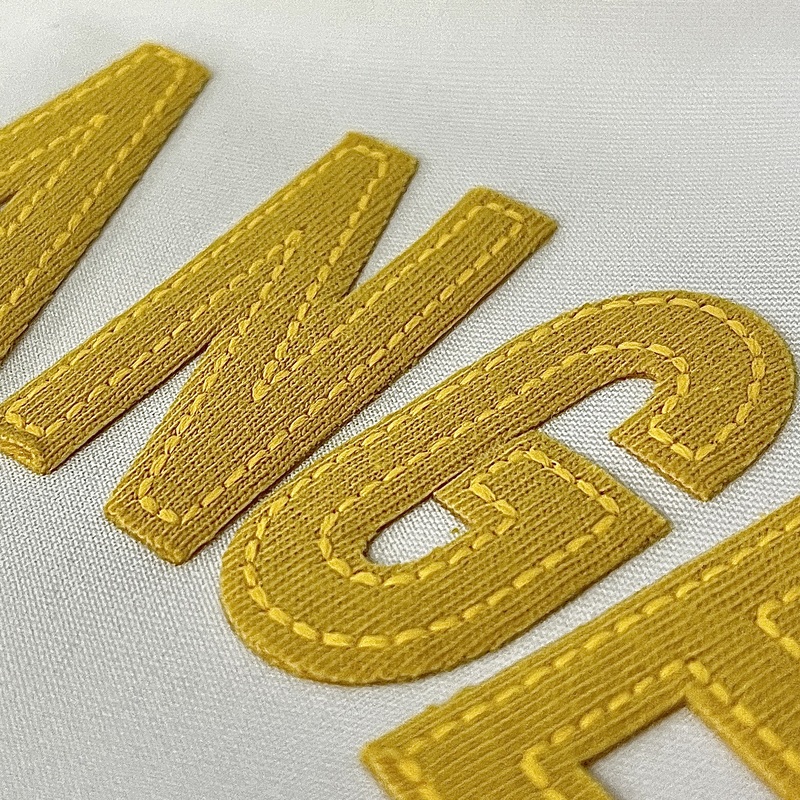 Yellow Fabric Patch Embroidery Patch Heat Transfer