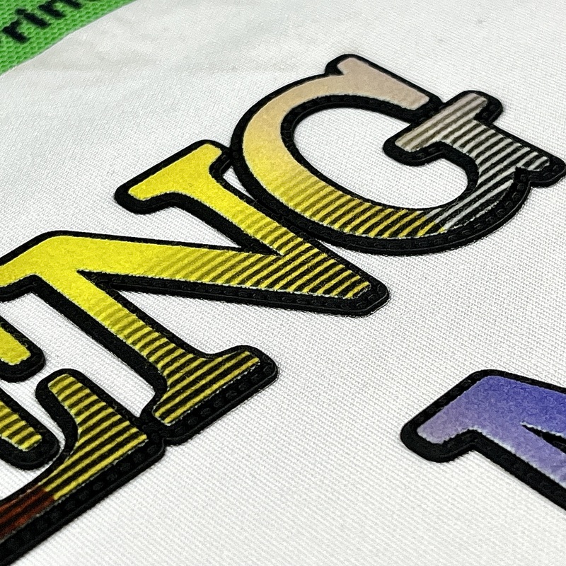 Gradient Design Multi-layer Flock Fabric Patch Heat Transfer