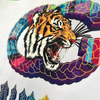 3D Custom Multi-layer Gradient Tiger Heat Transfer for Fashionwear Garment