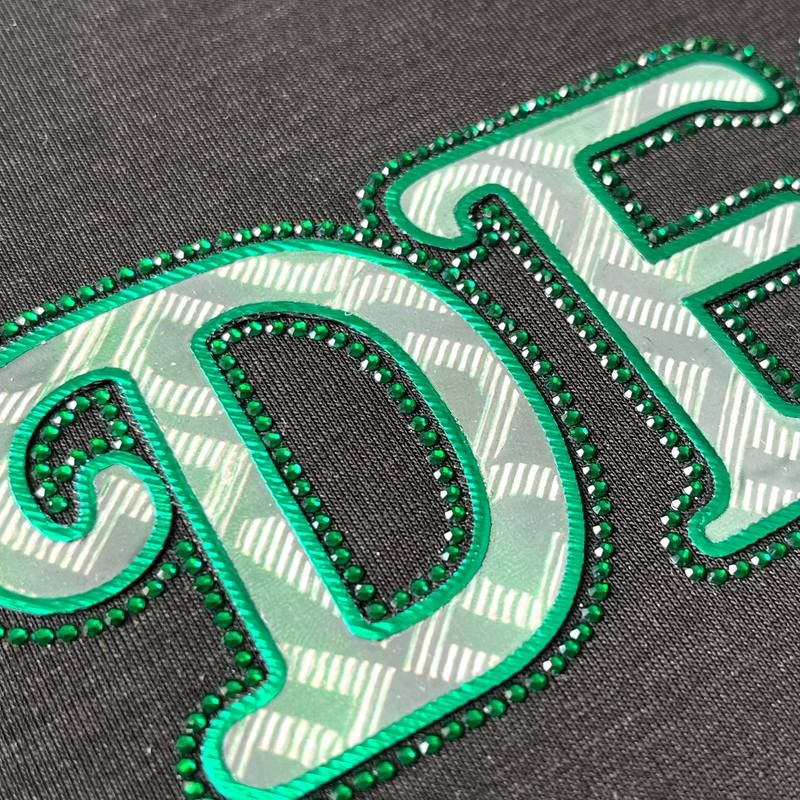 Green High Density Iron-on Letters