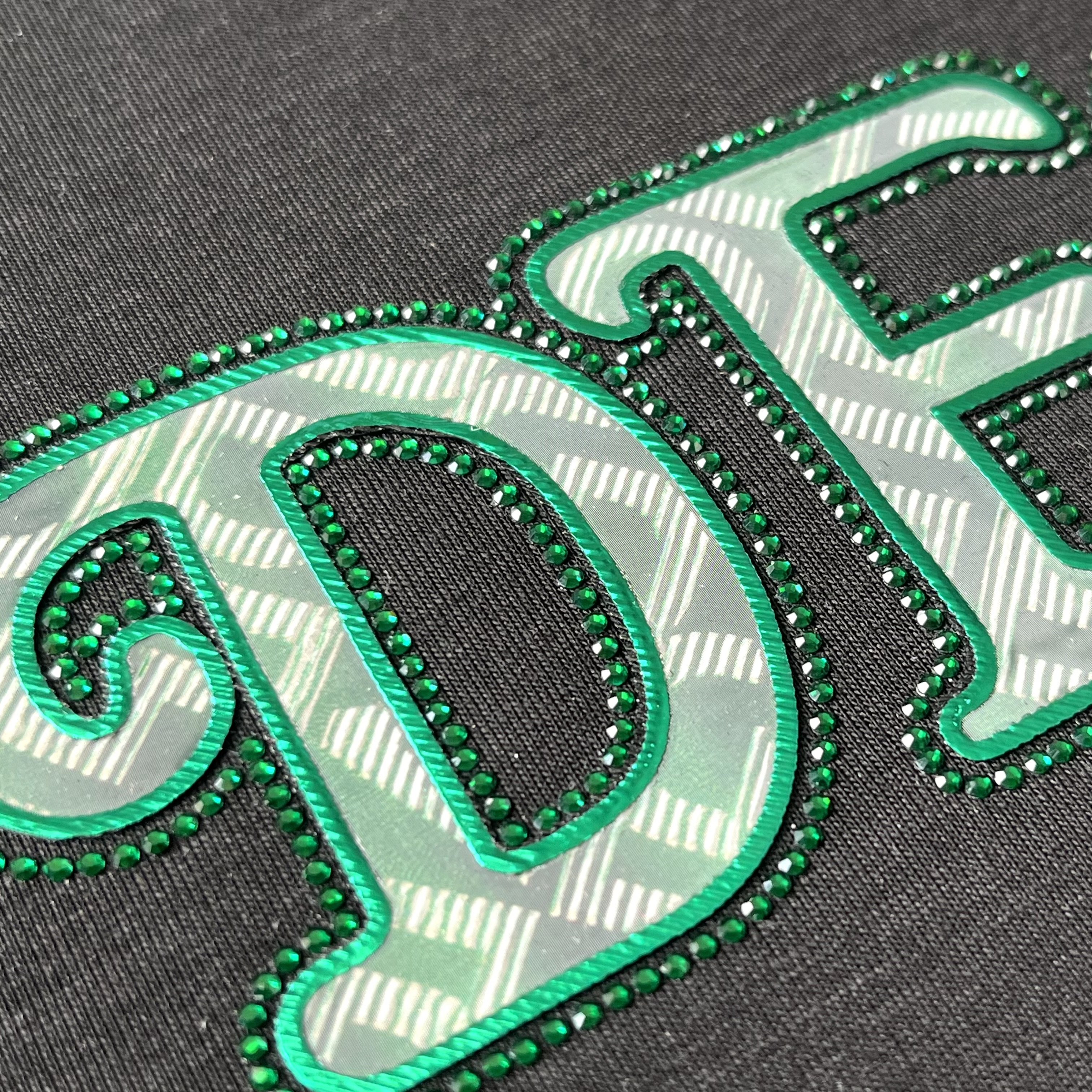 Green High Density Iron-on Letters