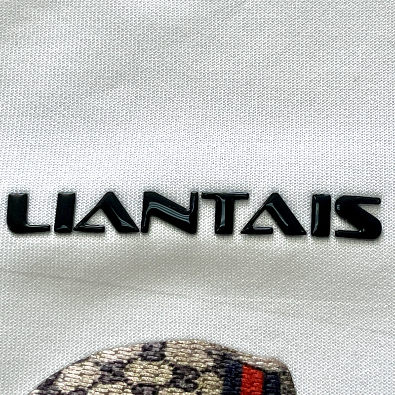 3D Black Jelly Rubber Silicone Patches with Raised Letters Iron-on Logo Badges for Sportswear Teamwear Uniform Bags