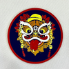 3D Lion Dance Silicone Heat Transfer Patches Logo Iron-on Patches for Sportswear Teamwear Uniform Caps Bags