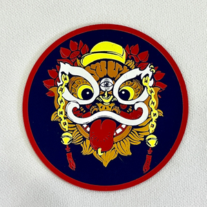 3D Lion Dance Silicone Heat Transfer Patches Logo Iron-on Patches for Sportswear Teamwear Uniform Caps Bags