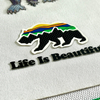 3D Multi-color Bear And Letters Rubber Silicone Iron-on Patches Sports Badges for Sportswear Teamwear Uniform Bags Caps