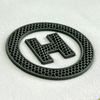 3D Black Circular Letters Rubber Silicone Iron-on Patches Sports Badges for Sportswear Teamwear Uniform