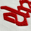 3D Red Letter Combination Rubber Silicone Iron-on Patches for Clothes