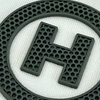 3D Black Circular Letters Rubber Silicone Iron-on Patches Sports Badges for Sportswear Teamwear Uniform