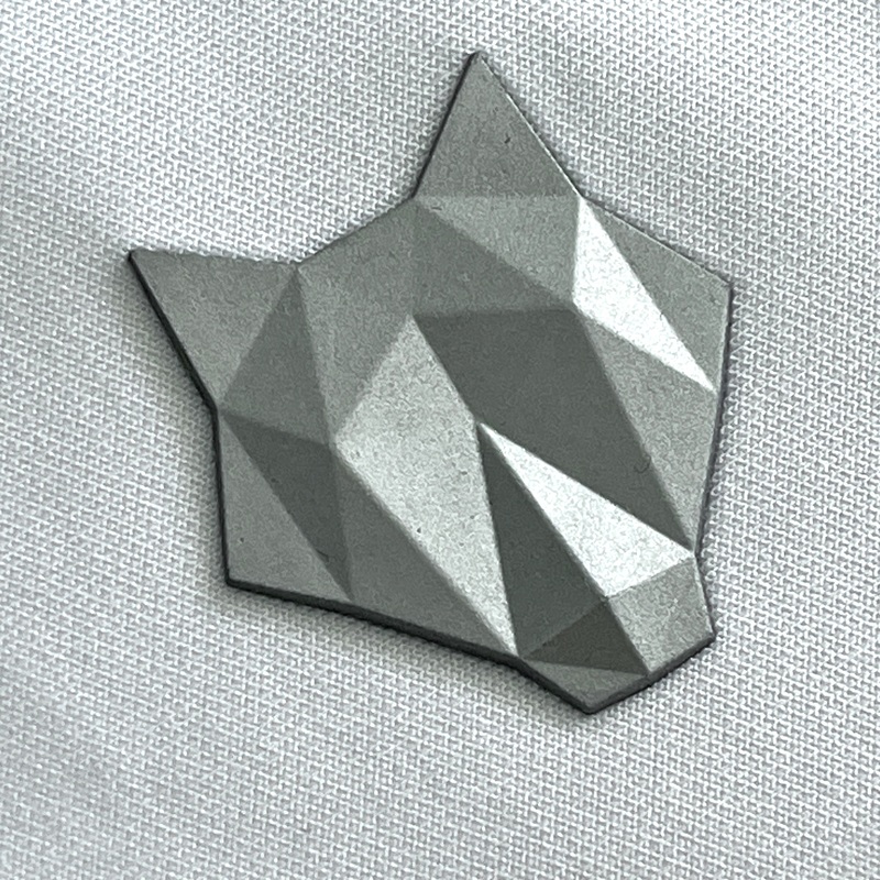 3D Silver Silicone Heat Transfer Patches Club Iron-on Patches for Sportswear Teamwear Uniform