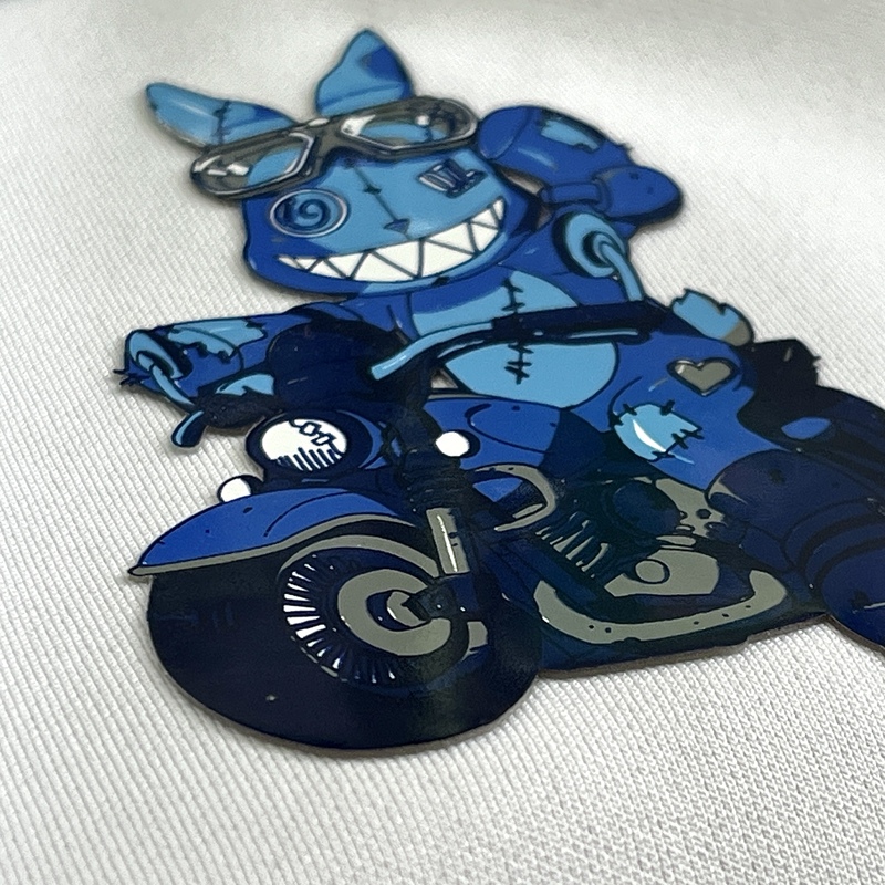 Blue Animal Rubber Silicone Iron-on Patches Club Badges for Children's Teamwear Uniform Caps