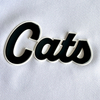 3D Black And White Lettering Silicone Sew On Iron Patches for Garments