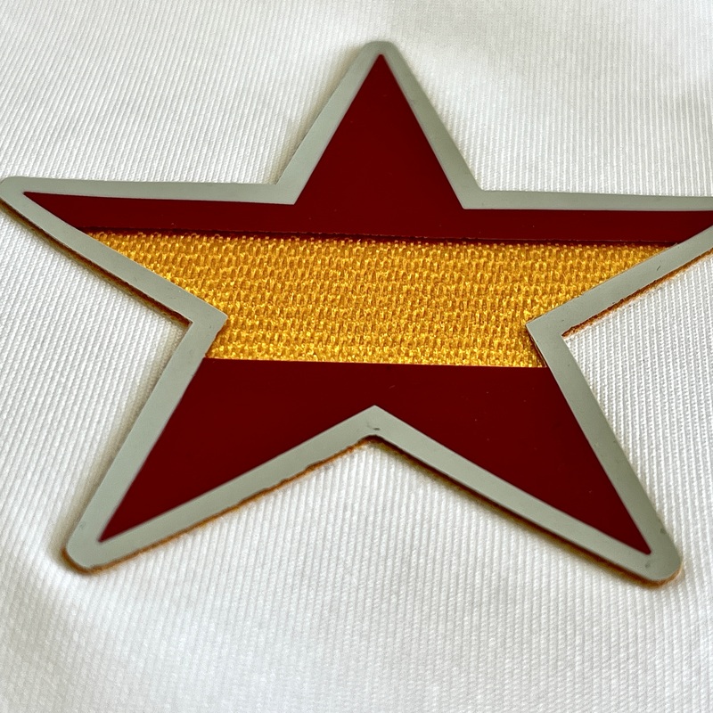 3D Star-designed Red-Gold Sew On Iron Patches for Apparel