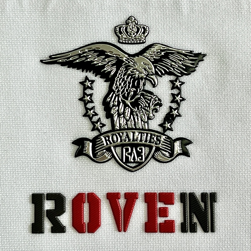 Metallic Eagle-themed Iron-on Badge