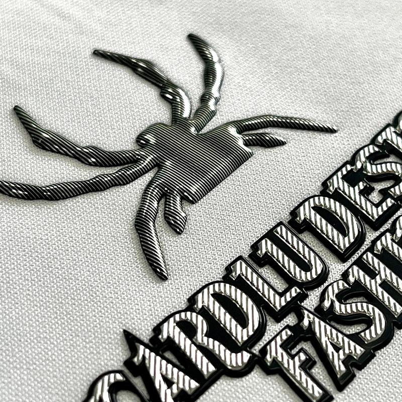 Textured Spider Motif Fashion TPU Badge