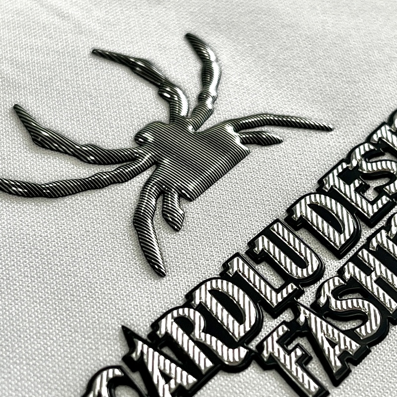 Textured Spider Motif Fashion TPU Badge