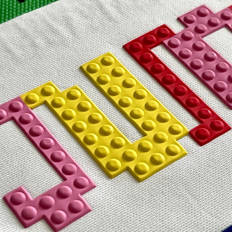  Multi-color Block-style Iron-on TPU Badge