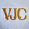 3D Gold Floral-embossed Lettering Silicone Sew On Iron Patches for Apparel