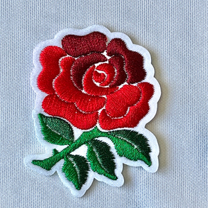 Red Rose Embroidery Patches for Bag and Garment Decoration