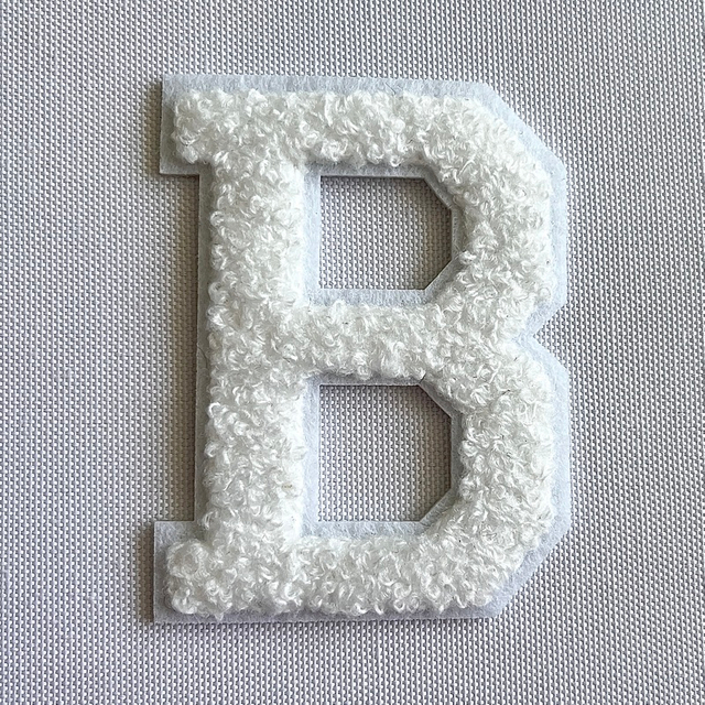 White Letter Design Embroidery Patch for Hat Logo