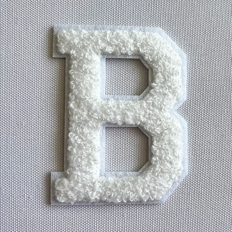 White Letter Design Embroidery Patch for Hat Logo