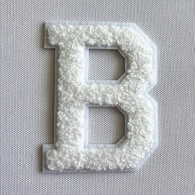 White Letter Design Embroidery Patch for Hat Logo