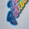 Custom Multicolour Embroidery Letter Heat Transfer Patch 