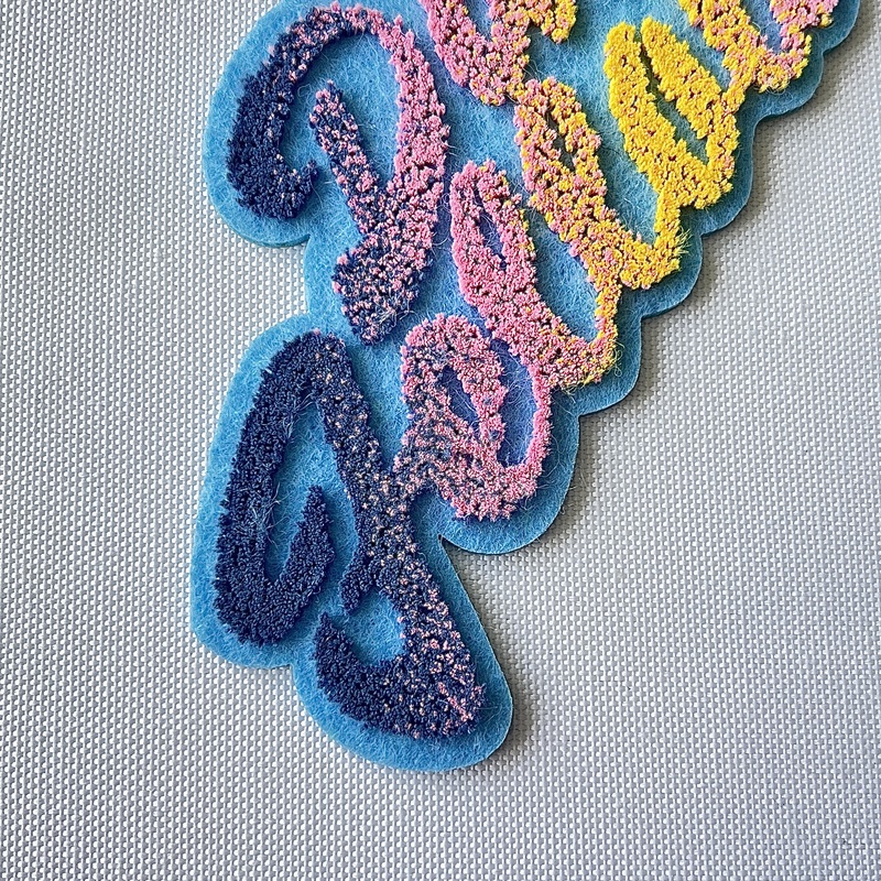 Custom Multicolour Embroidery Letter Heat Transfer Patch 